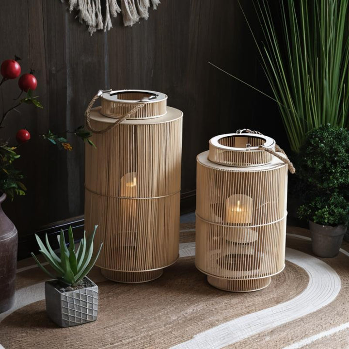 Lanterne Décorative en Imitation Bambou