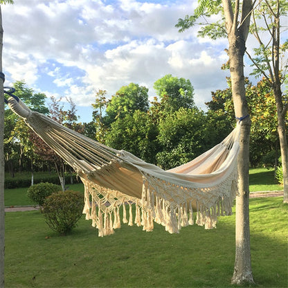 Hamac en macramé