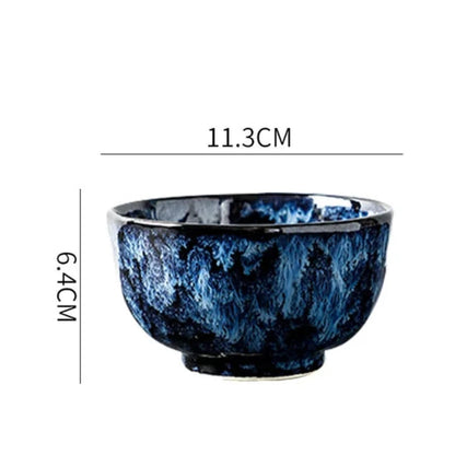 Service de Table Blue Nebula – Élégance Cosmique pour Vos Repas (10 pièces)