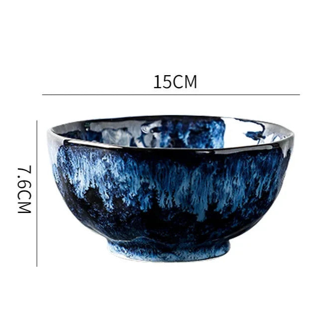 Service de Table Blue Nebula – Élégance Cosmique pour Vos Repas (10 pièces)