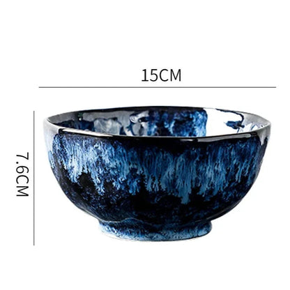Service de Table Blue Nebula – Élégance Cosmique pour Vos Repas (10 pièces)