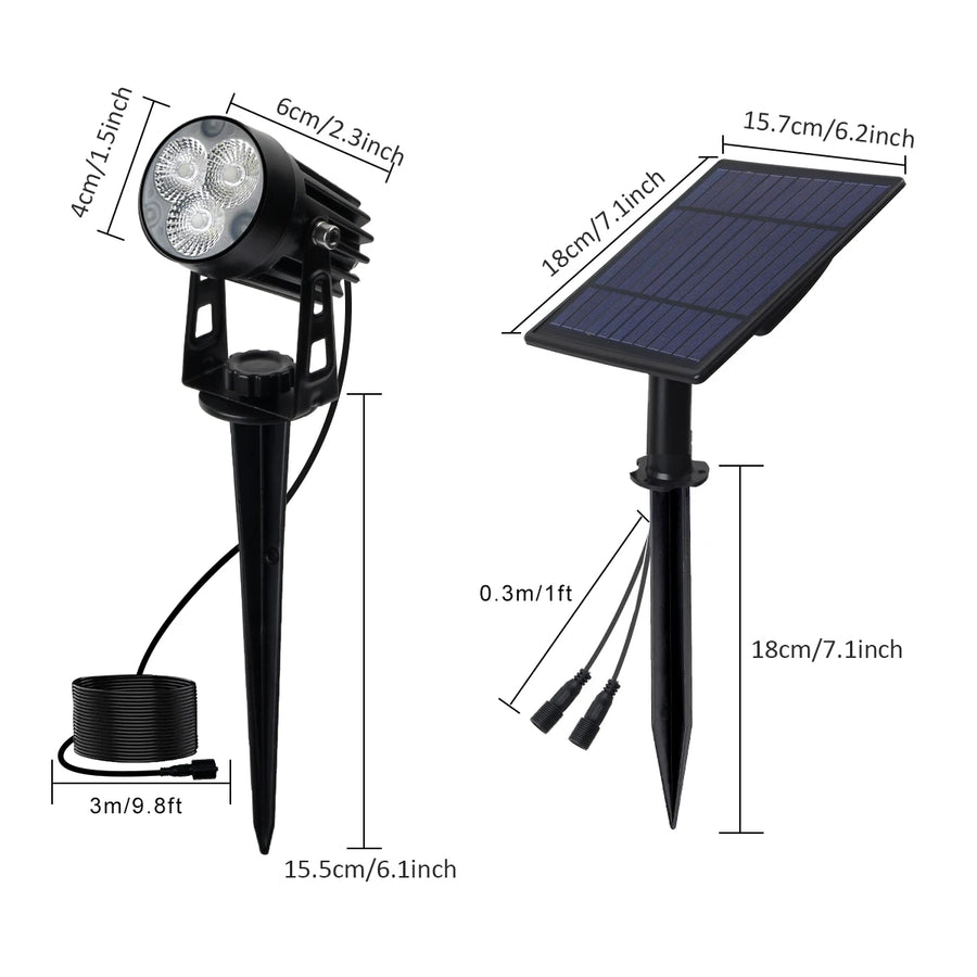 Jeu de 5 spots solaires