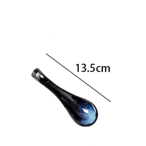 Service de Table Blue Nebula – Élégance Cosmique pour Vos Repas (10 pièces)