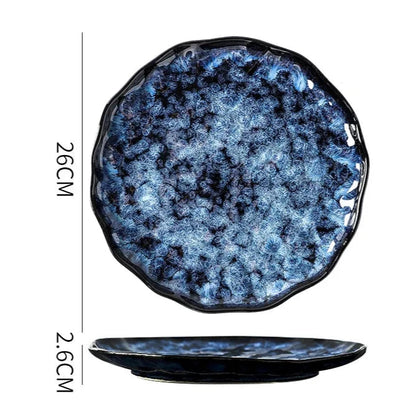 Service de Table Blue Nebula – Élégance Cosmique pour Vos Repas (10 pièces)