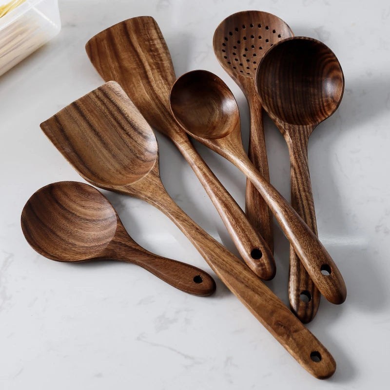 Set de cuisine Acacia 8 pièces