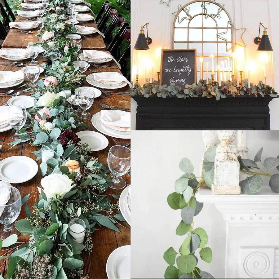 Guirlande en eucalyptus artificiel - Set de 2 pièces