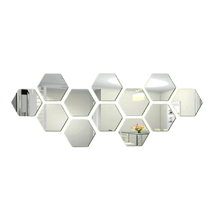 Stickers Miroirs Hexagonaux (Lot de 12)