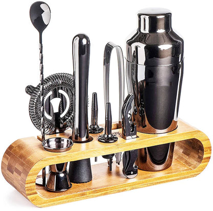 Set de Bar Métallique Luxe – L’art du cocktail à portée de main (10 pièces)