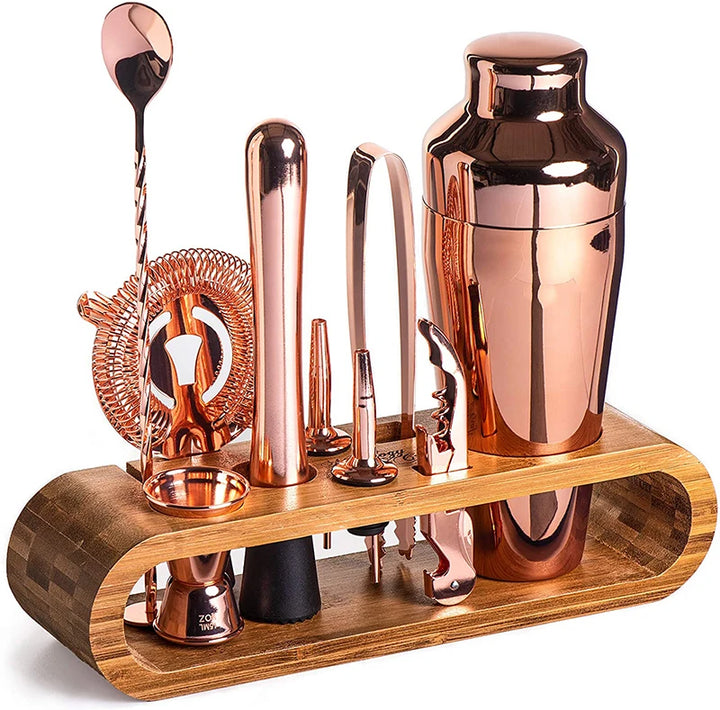 Set de Bar Métallique Luxe – L’art du cocktail à portée de main (10 pièces)