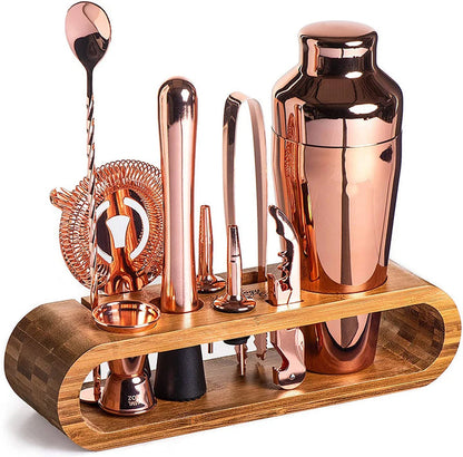 Set de Bar Métallique Luxe – L’art du cocktail à portée de main (10 pièces)