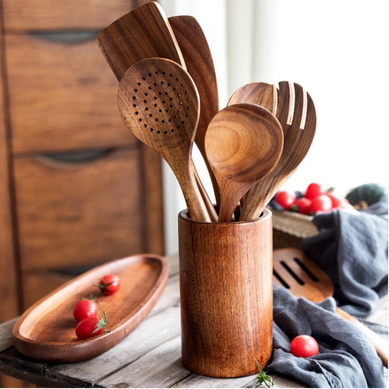 Set de cuisine Acacia 8 pièces