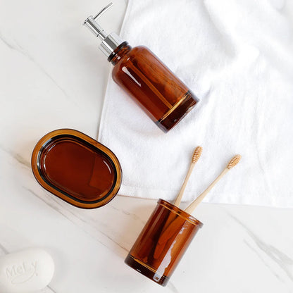 Ensemble de salle de bain 4 pièces Glass Apothecary