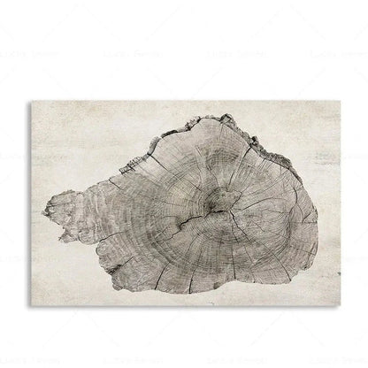 Toile Abstraite Cernes d'Arbres – Impression HD