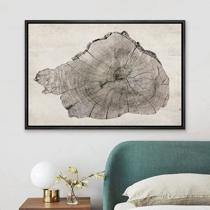 Toile Abstraite Cernes d'Arbres – Impression HD
