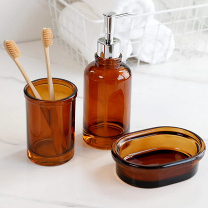 Ensemble de salle de bain 4 pièces Glass Apothecary