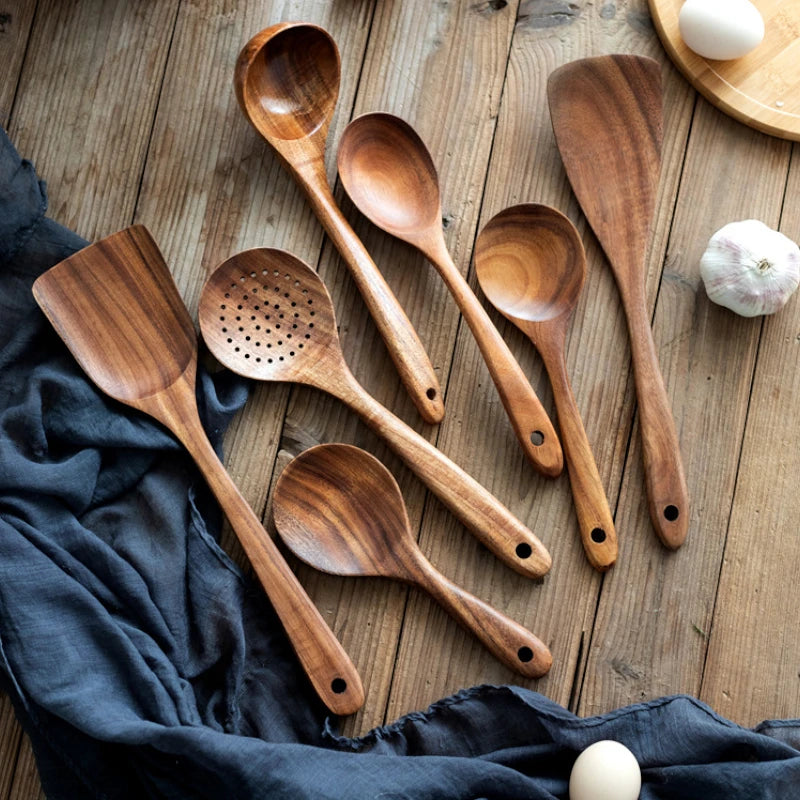 Set de cuisine Acacia 8 pièces