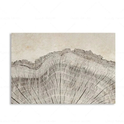 Toile Abstraite Cernes d'Arbres – Impression HD