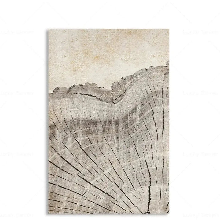 Toile Abstraite Cernes d'Arbres – Impression HD