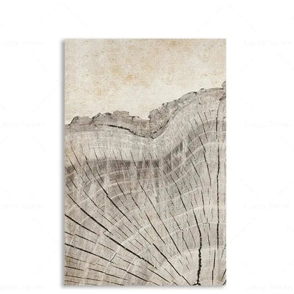 Toile Abstraite Cernes d'Arbres – Impression HD