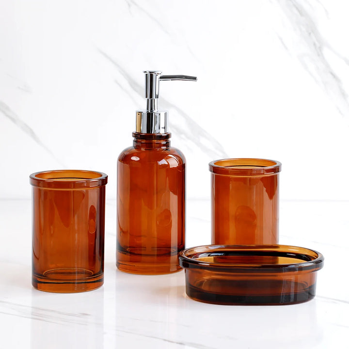 Ensemble de salle de bain 4 pièces Glass Apothecary