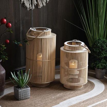 Lanterne Décorative en Imitation Bambou