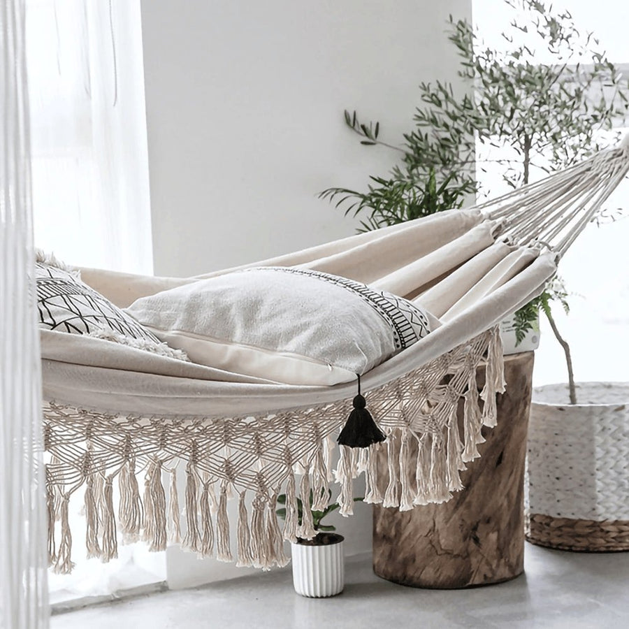 Hamac en macramé