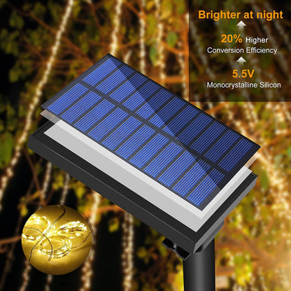 Rideaux lumineux solaires pour extérieur